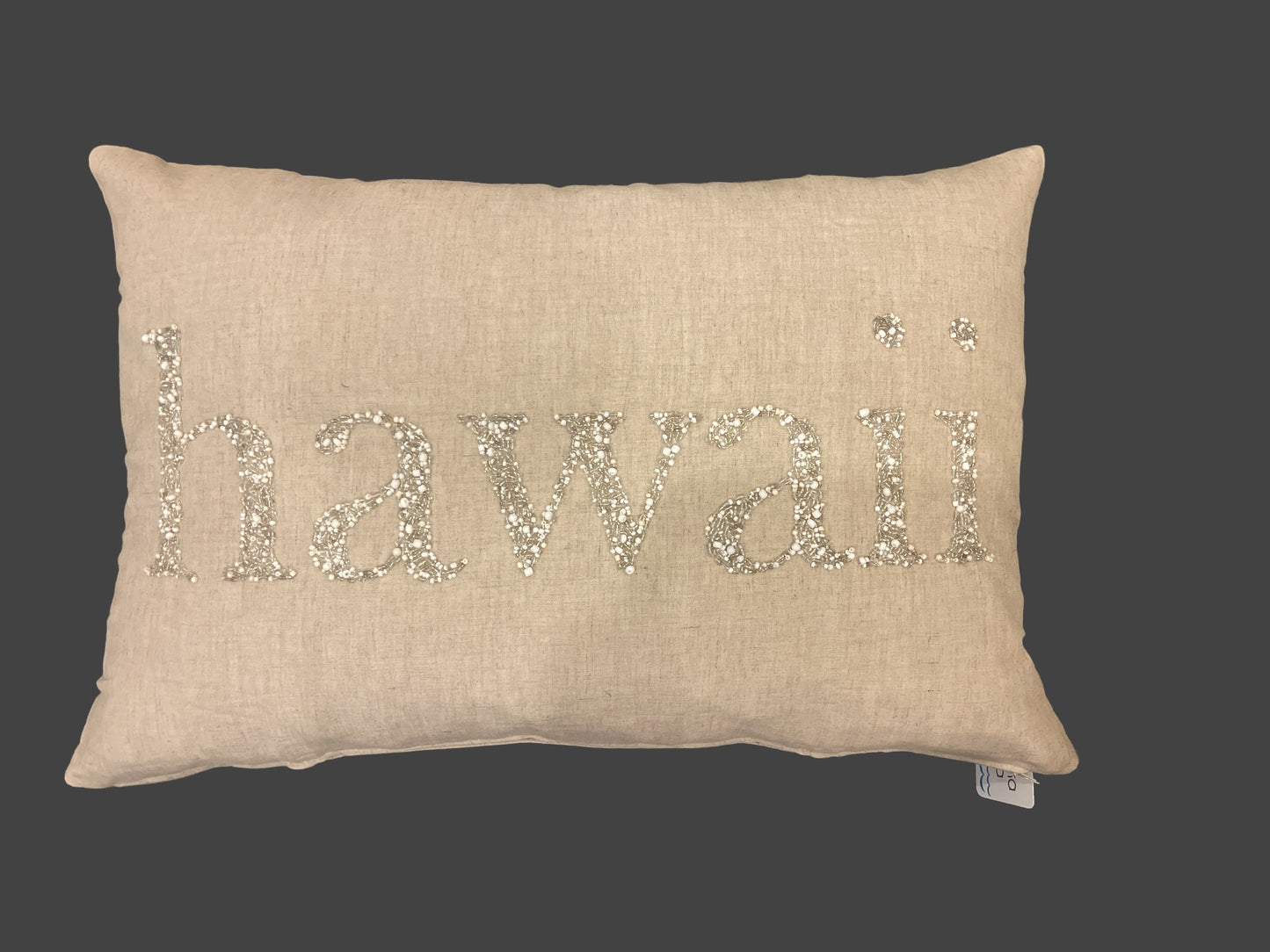 Rectangle Beaded "Hawaii" Pillow