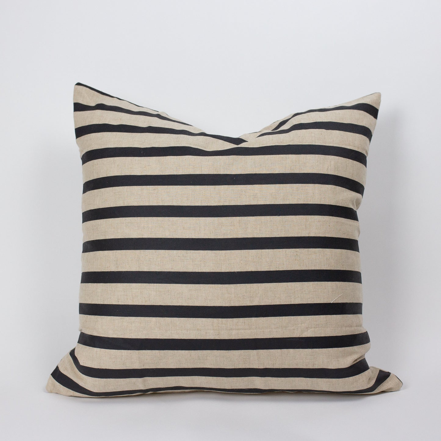 Banana Leaf/Stripe Square Pillow Cover | Black or White design