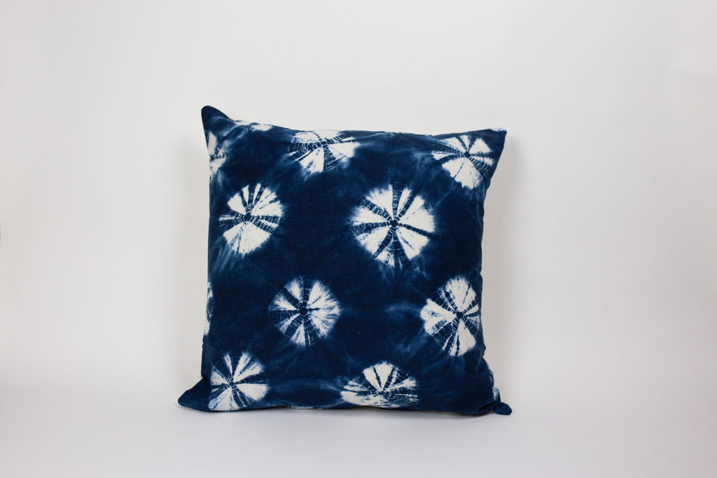Shibori Square Pillow Cover | Indigo | Various patterns