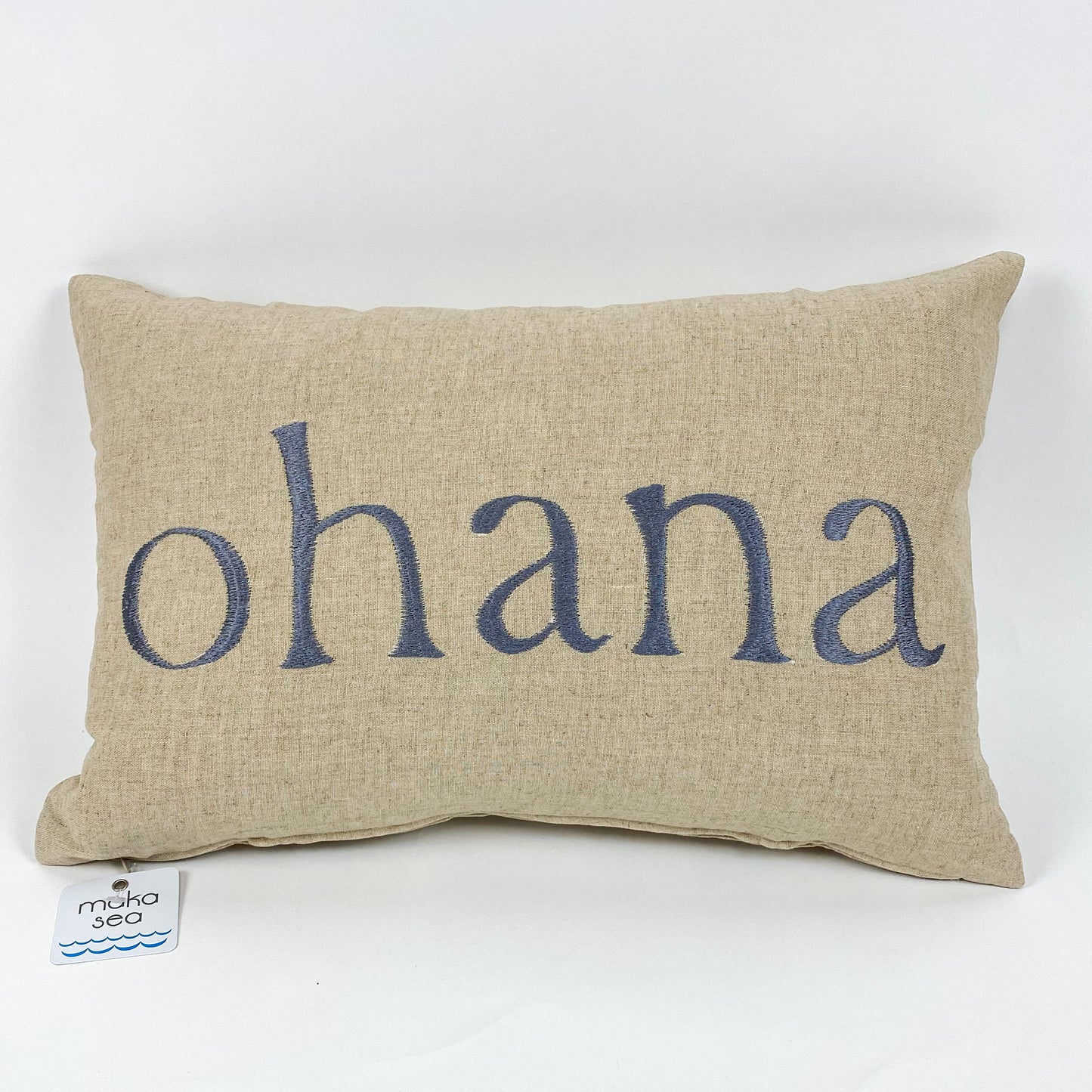 Embroidered | Double Sided Text |Ohana/Family| Pillow Cover