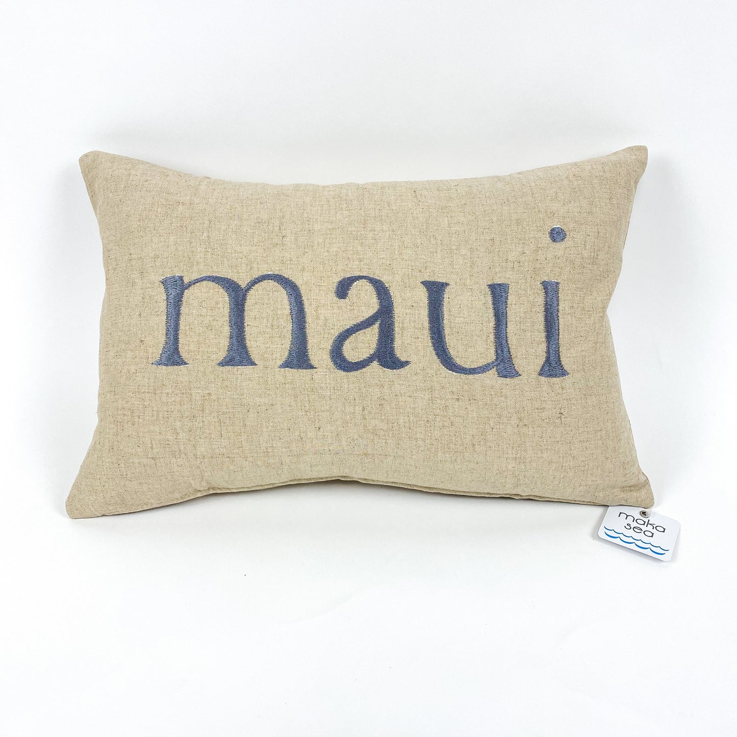 Aloha/Maui Embroidered Double Sided | Small or Large Rectangle Pillow | Various embroidery colors