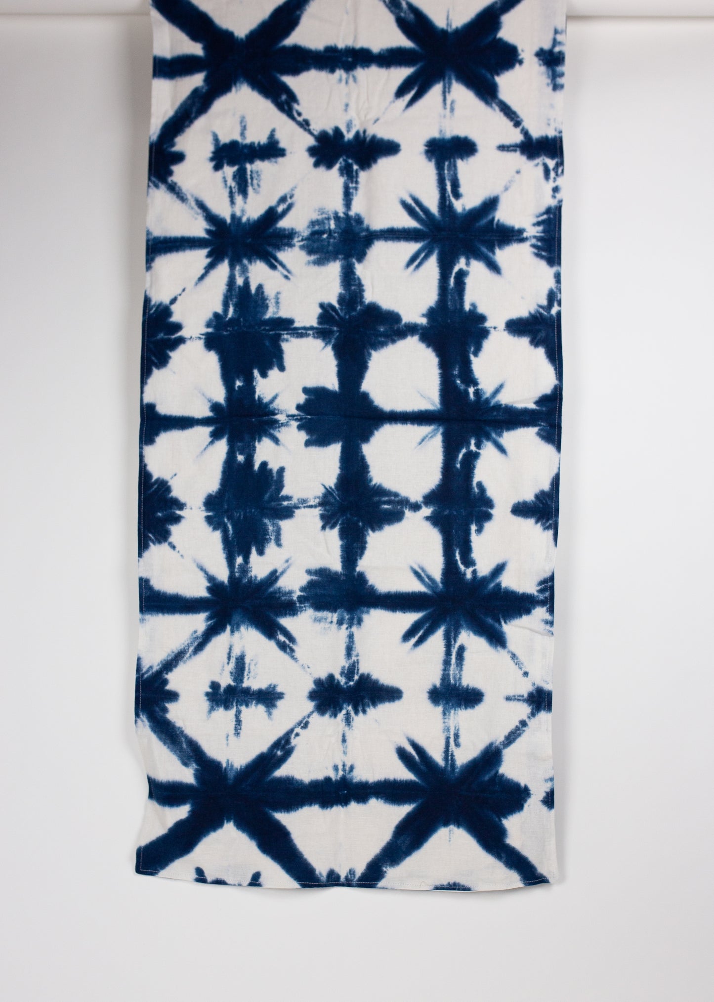 Shibori Indigo Bed Runner