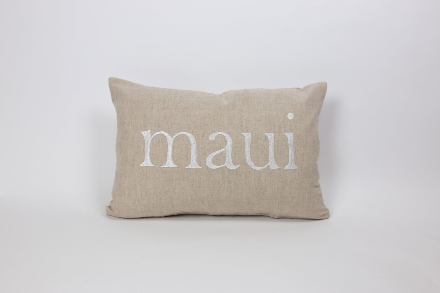 Aloha/Maui Embroidered Double Sided | Small or Large Rectangle Pillow | Various embroidery colors