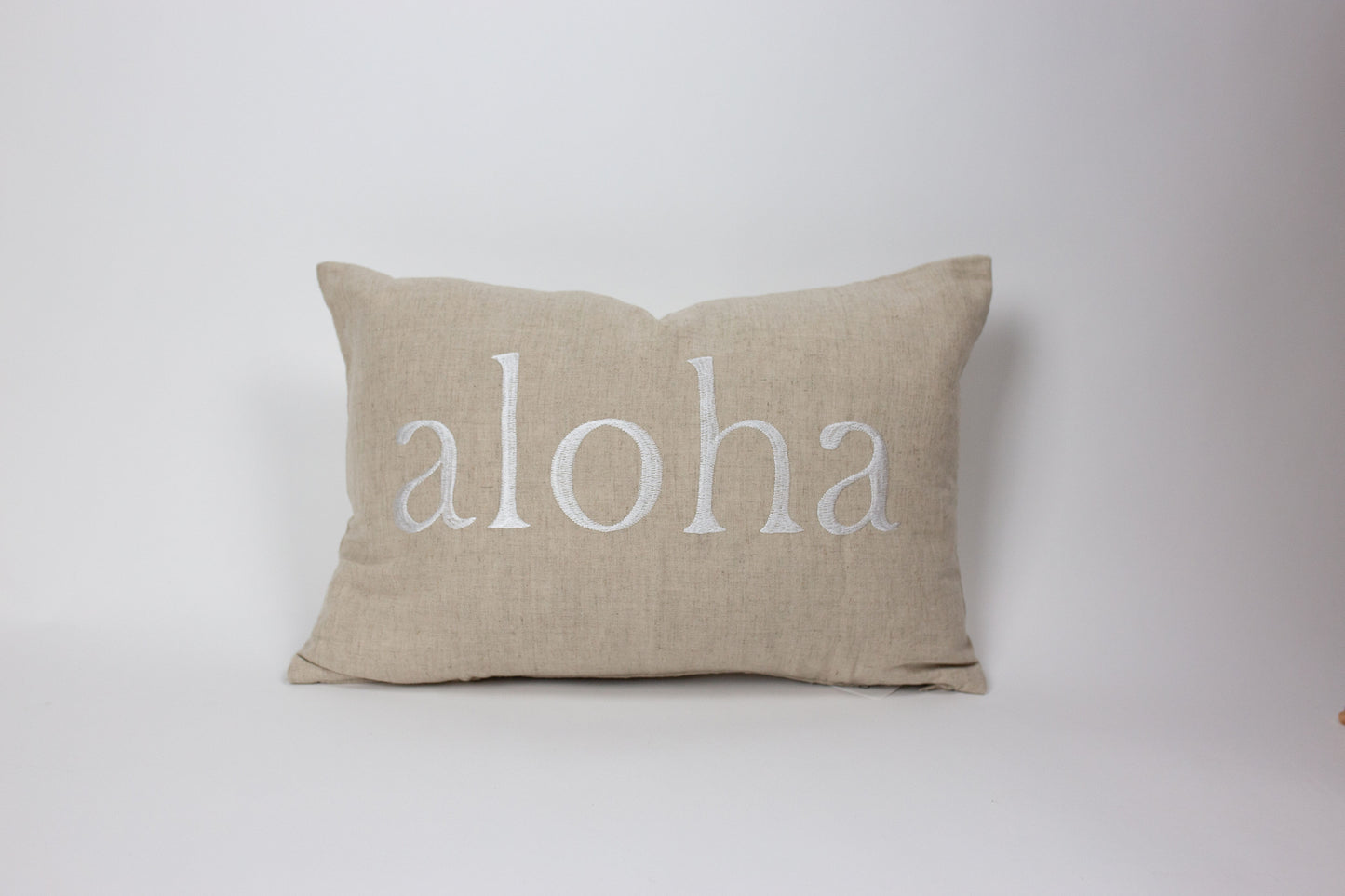 Aloha/Maui Embroidered Double Sided | Small or Large Rectangle Pillow | Various embroidery colors