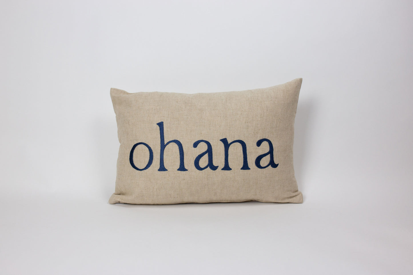 Embroidered | Double Sided Text |Ohana/Family| Pillow Cover