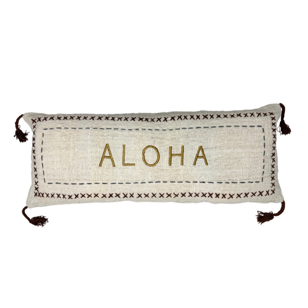 Textured Weave Lumbar Pillow | ALOHA