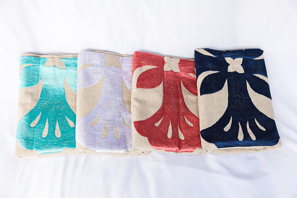 Embroidered Lanikai Bed or Table Runner