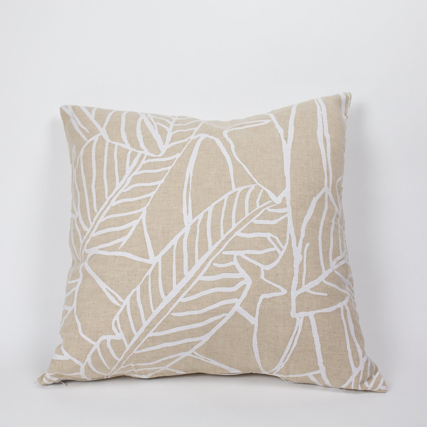 Banana Leaf/Stripe Square Pillow Cover | Black or White design