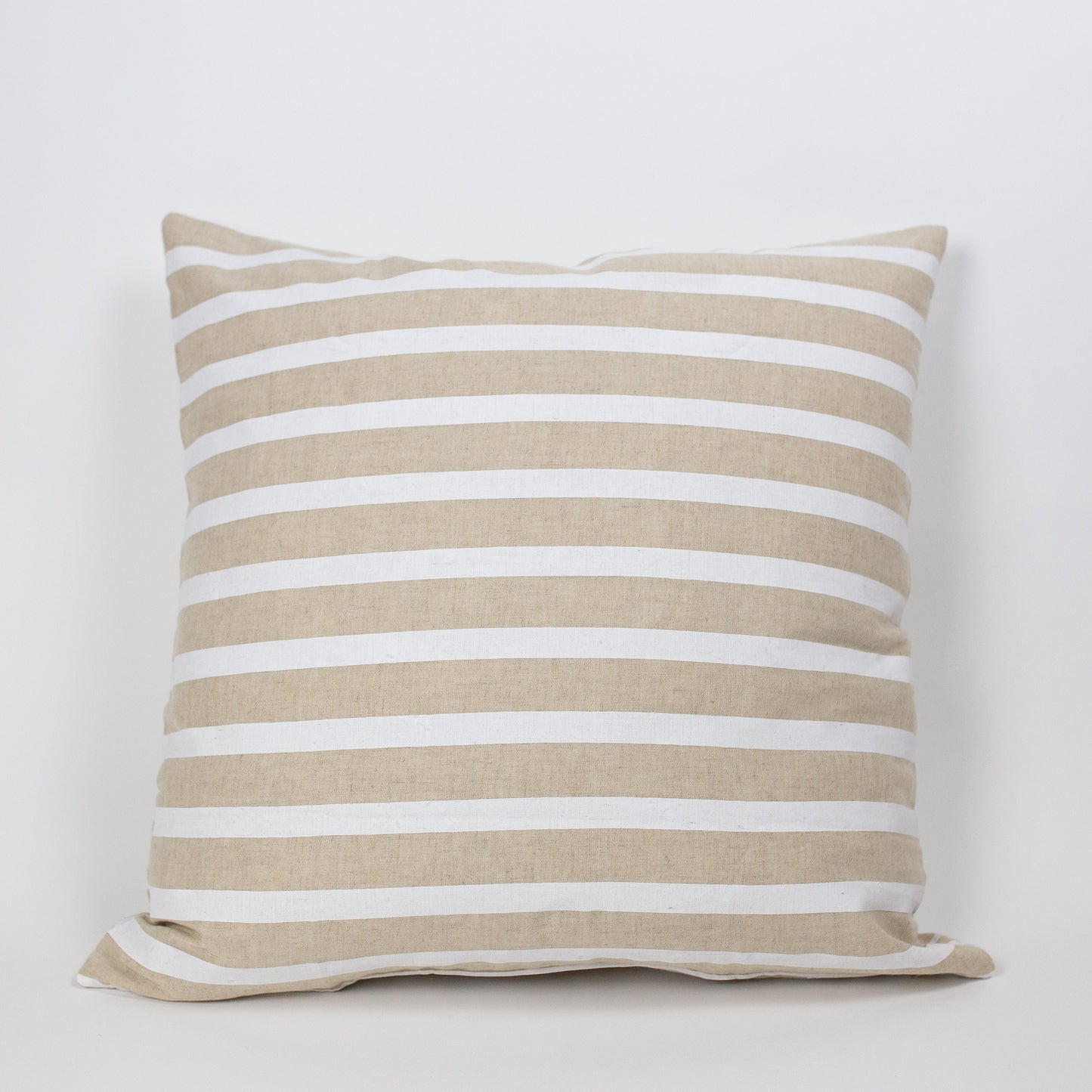 Banana Leaf/Stripe Square Pillow Cover | Black or White design