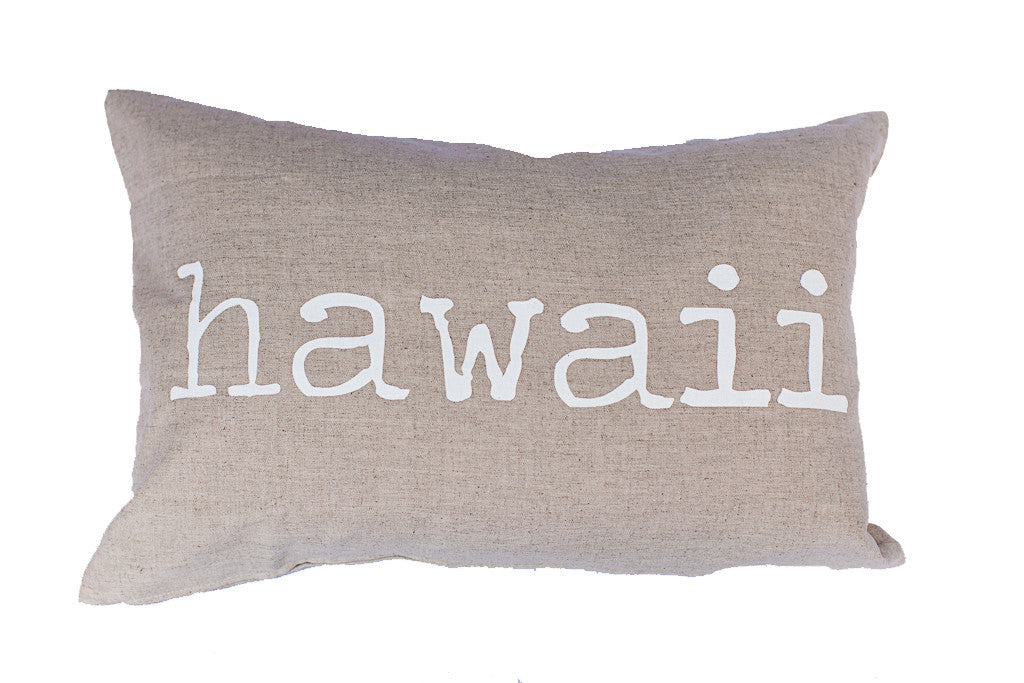 Aloha/Hawaii Screenprint Double Sided Rectangle Pillow Cover | Various ink colors