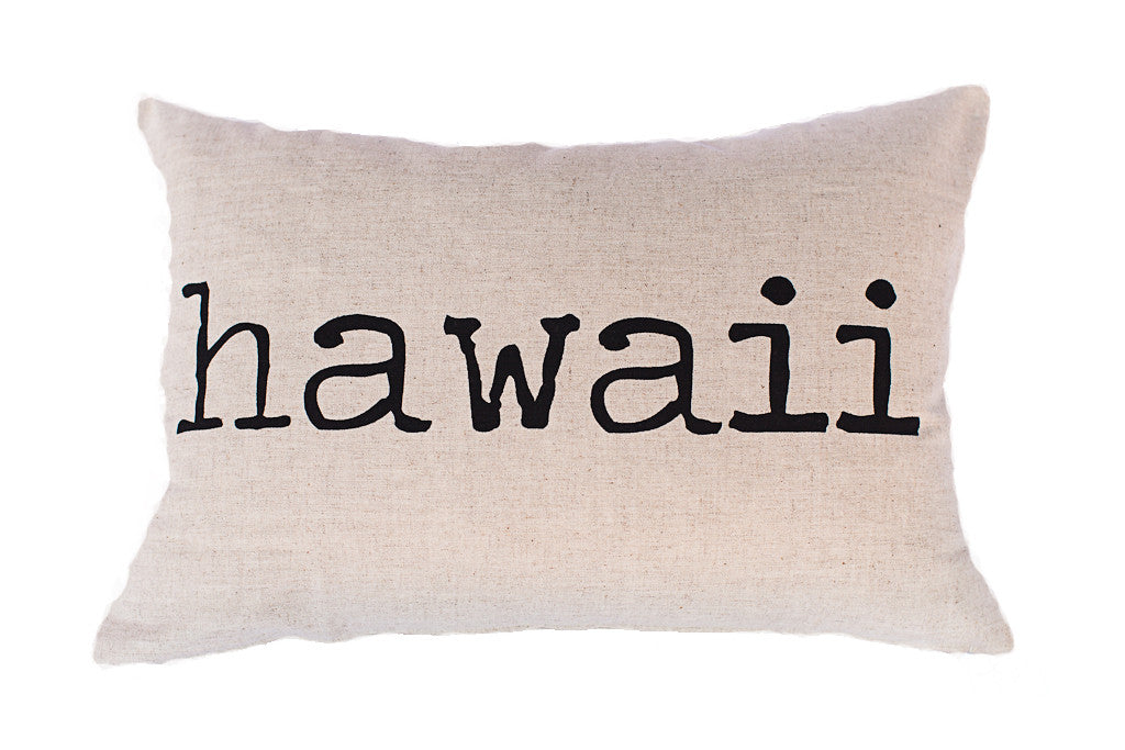 Aloha/Hawaii Screenprint Double Sided Rectangle Pillow Cover | Various ink colors