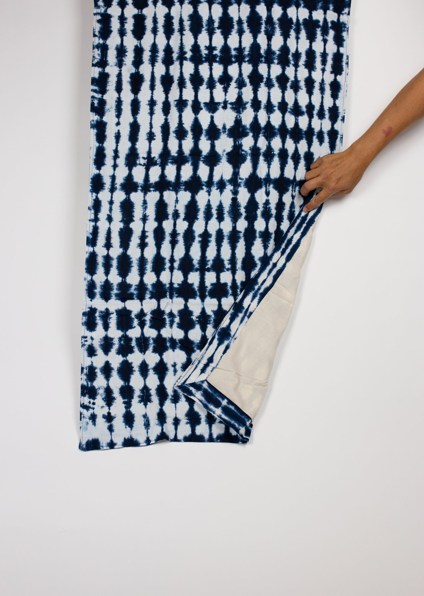 Shibori Indigo Bed Runner