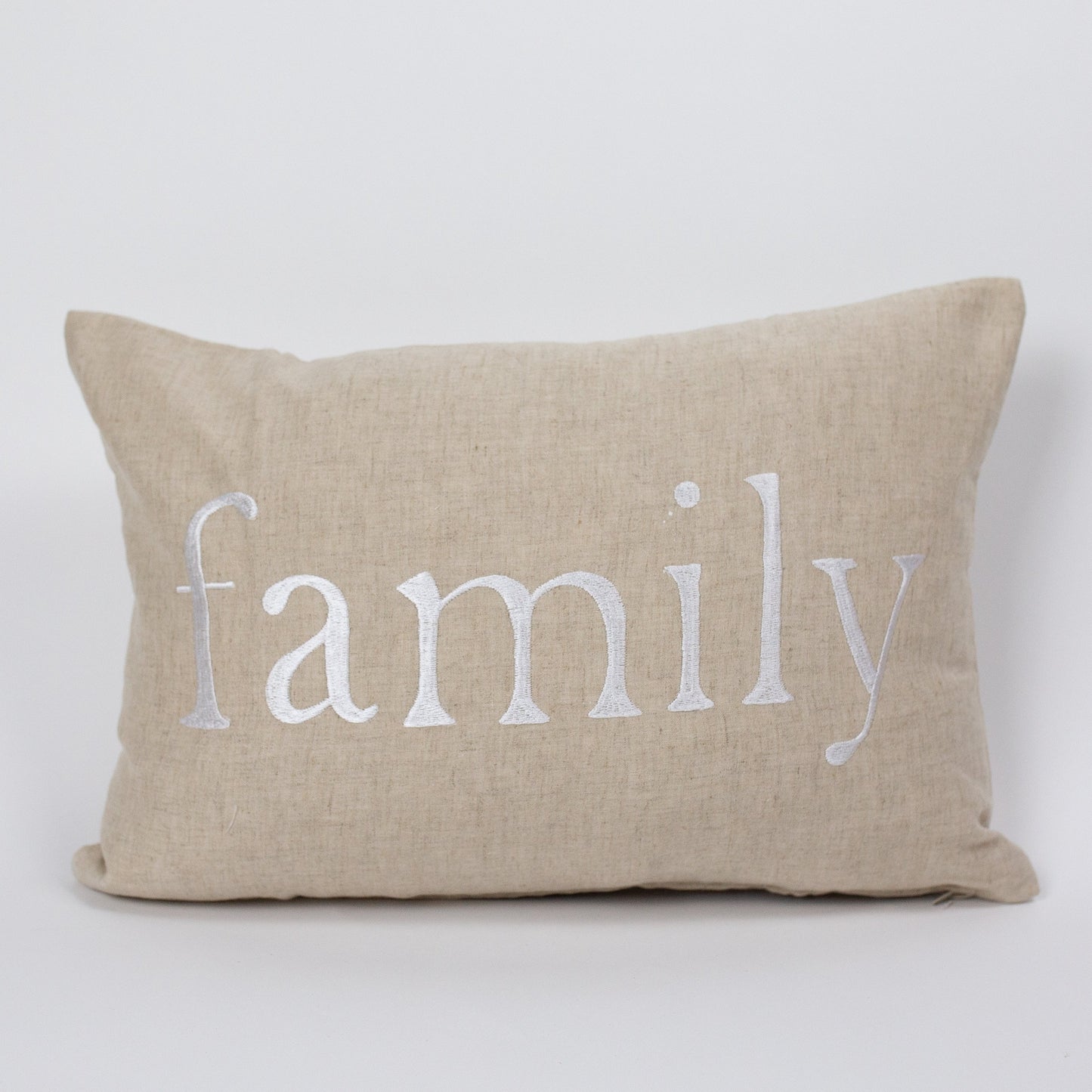 Embroidered | Double Sided Text |Ohana/Family| Pillow Cover