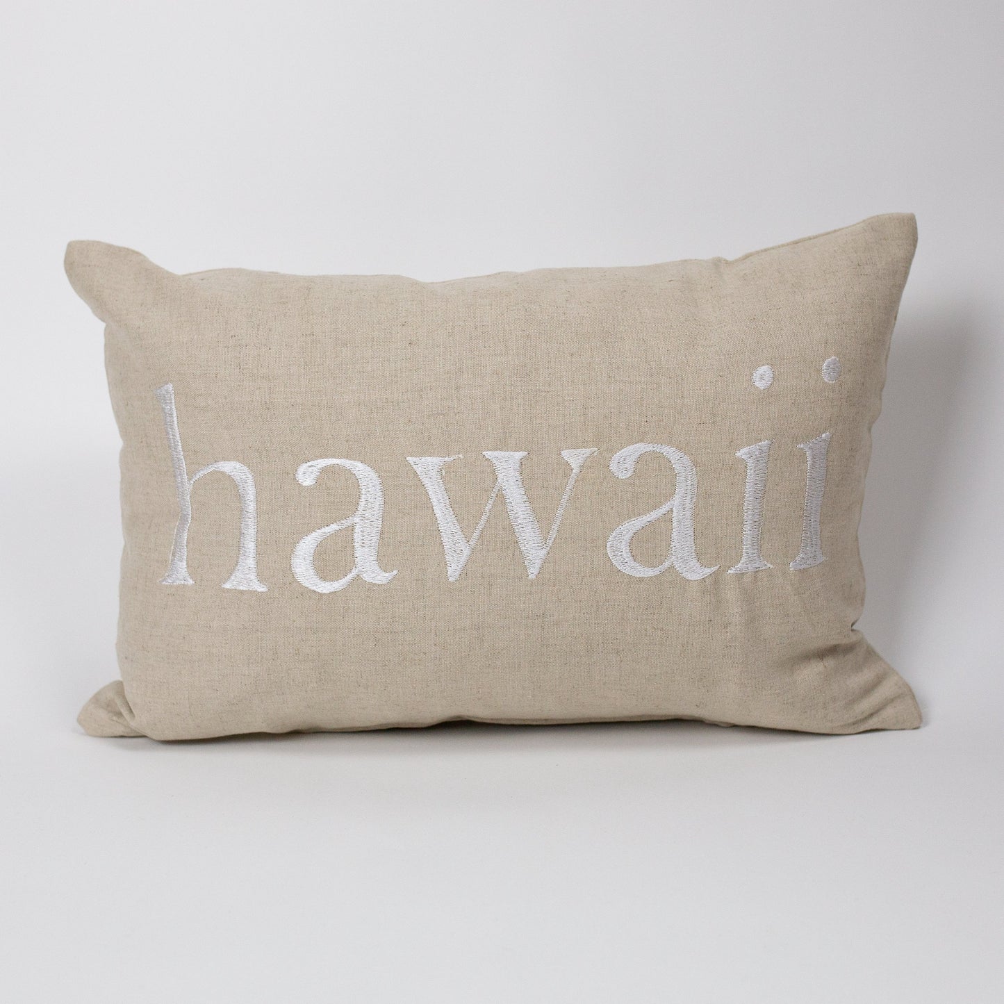 Aloha/Hawaii Reverse Text Rectangle Pillow Cover | Various Embroidery Colors