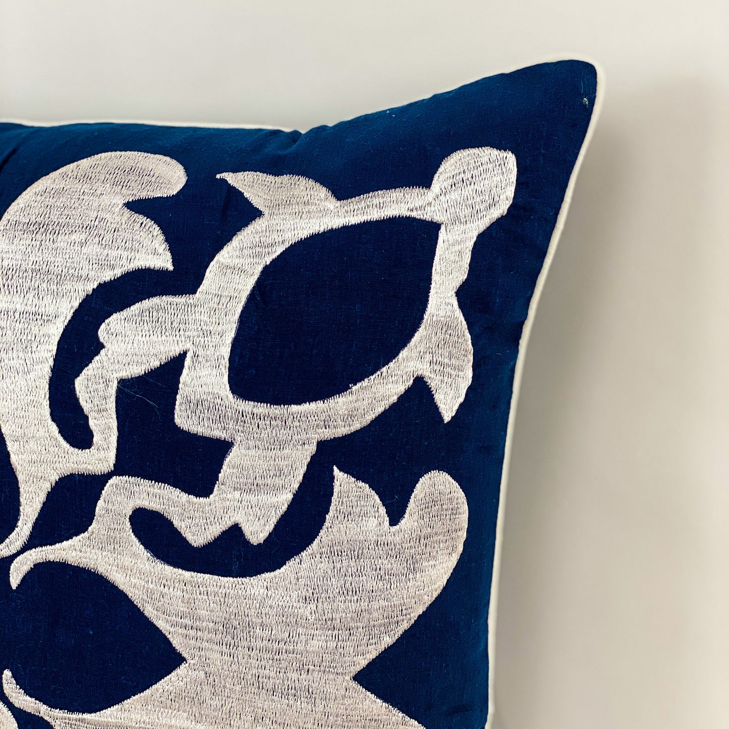 Lanikai Square Embroidered Pillow Cover | Sea Turtle/Honu |