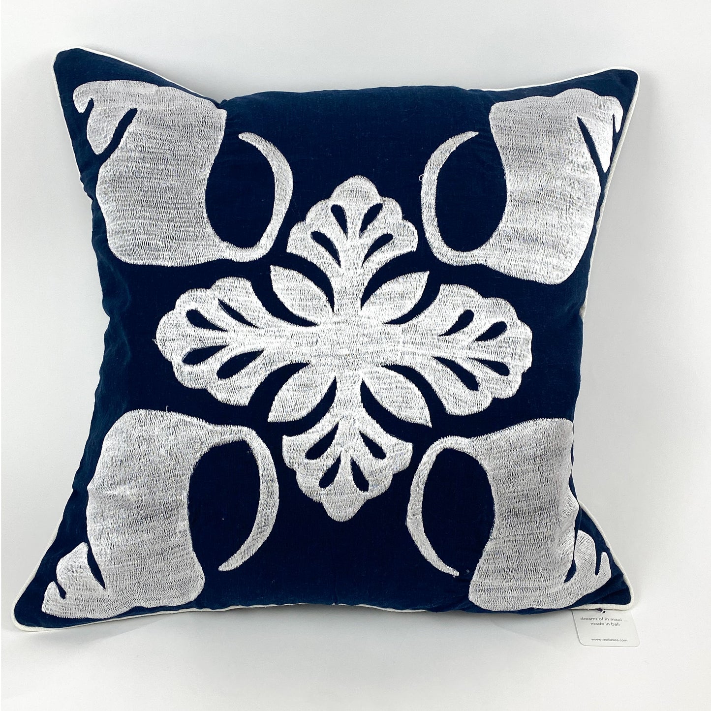 Lanikai Square Embroidered Pillow Cover | Turbo Shell | Various Embroidery Colors