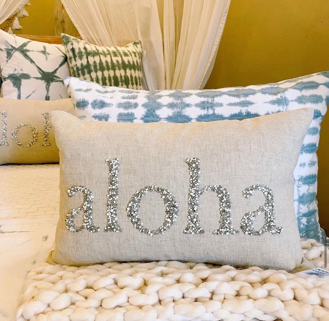 Hand Beaded Pillows