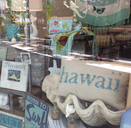 Rectangle Beaded "Hawaii" Pillow