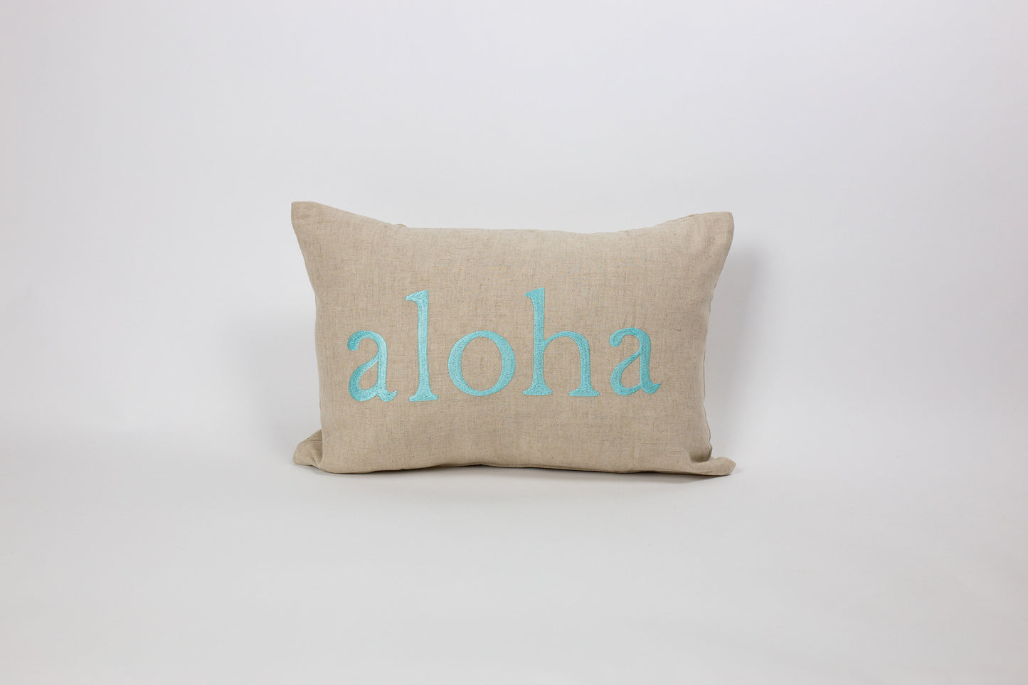 Aloha/Maui Embroidered Double Sided | Small or Large Rectangle Pillow | Various embroidery colors