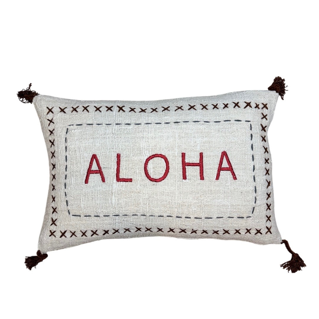 Textured Weave Lumbar Pillow | ALOHA