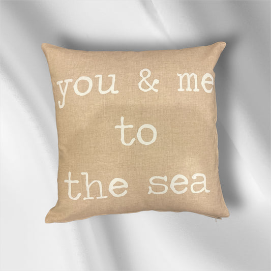 You and Me to the Sea Square Pillow Cover