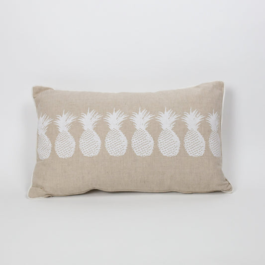 Aloha/Pineapple Rectangle Pillow Cover | White or Navy