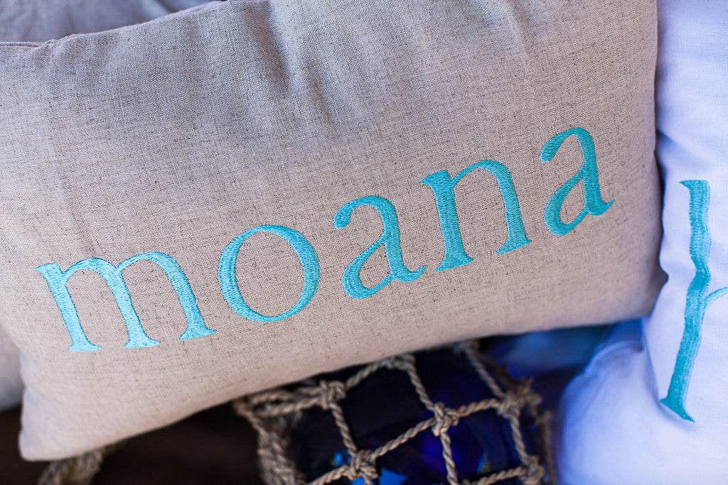 Moana/Ocean| Reverse Text Small Rectangle Pillow Cover