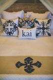 Embroidered Lanikai Bed Runner