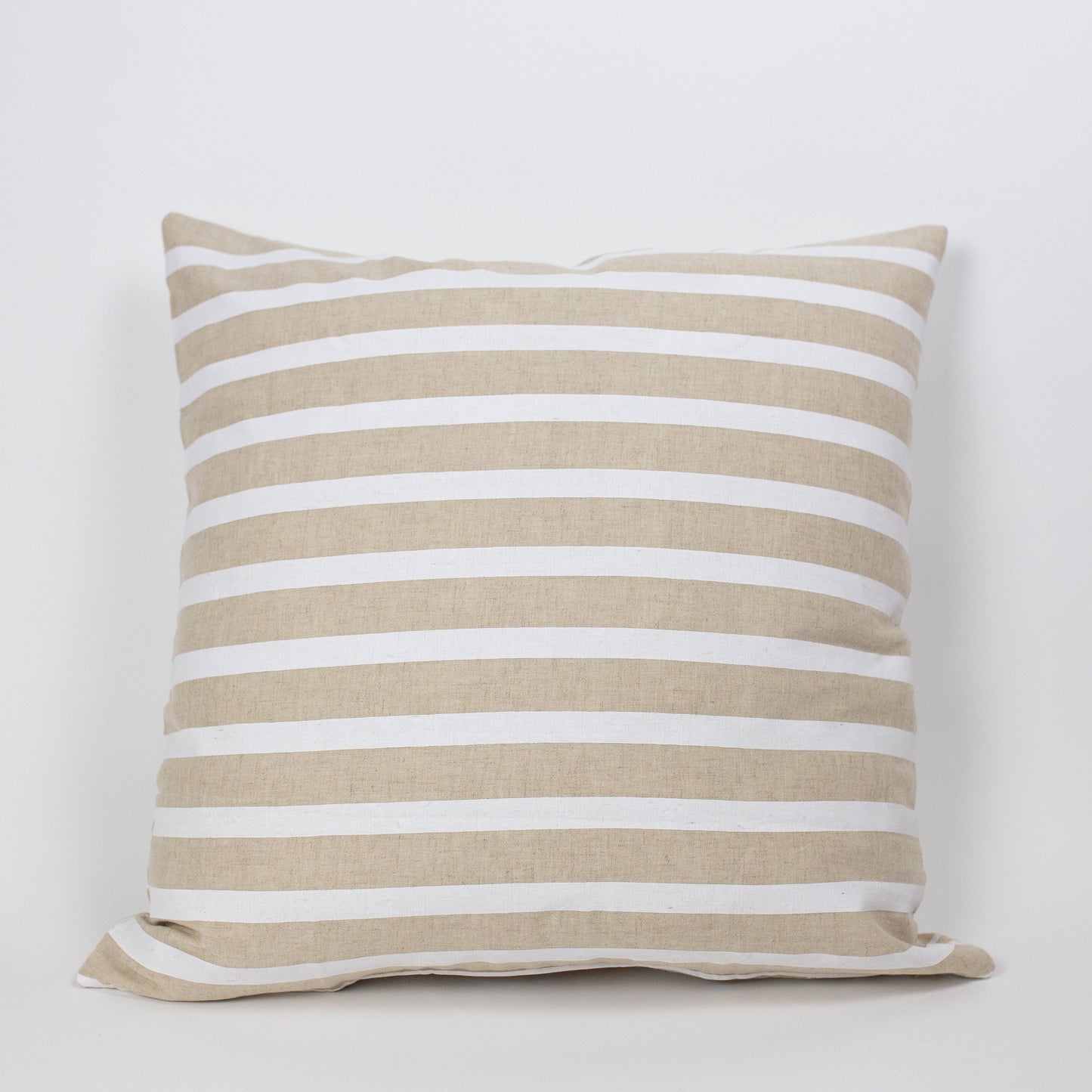 Banana Leaf/Chic Stripes Square Pillow Cover | Black or White design