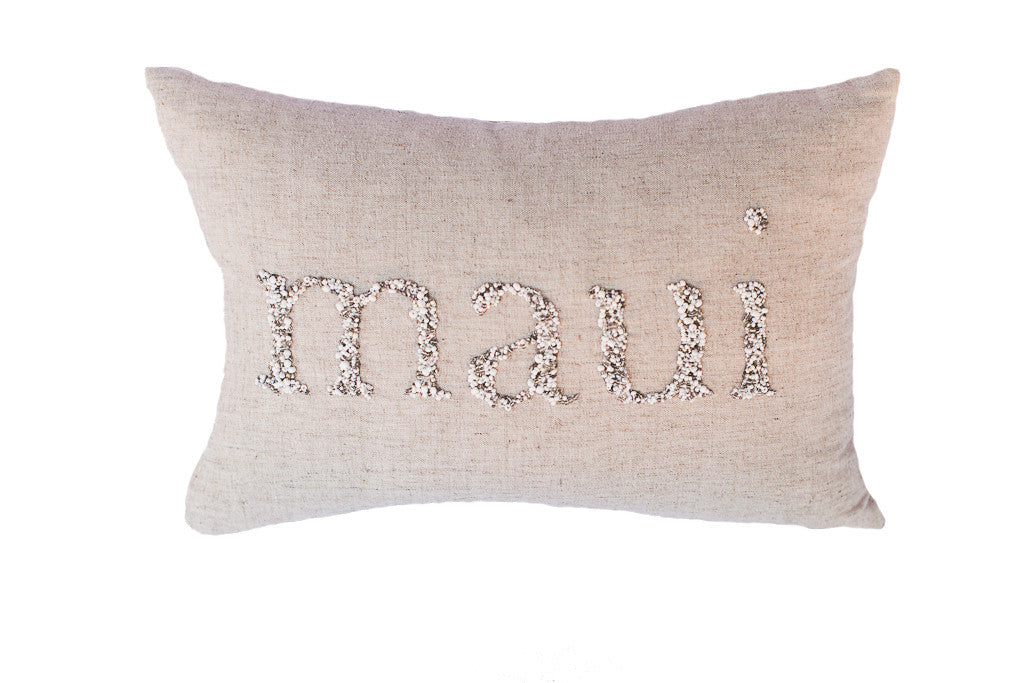 Maui Beaded Rectangle Pillow | Various bead color | Small or Large Size