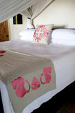 Embroidered Lanikai Bed Runner