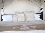 Embroidered Lanikai Bed Runner