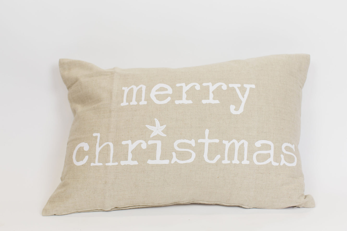Mele Kalikimaka/Merry Christmas | Reverse Text Large Rectangle Pillow Cover