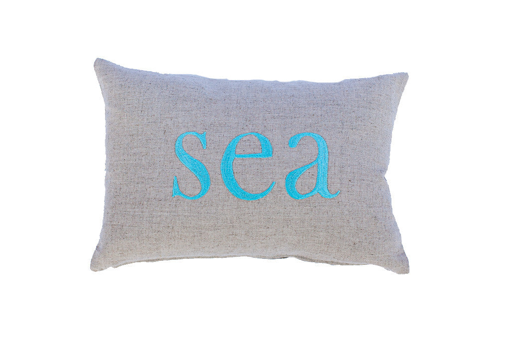 Kai/Sea  | Reverse Text Small Rectangle Pillow Cover