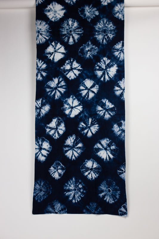 Shibori Indigo Bed Runner