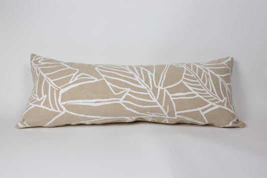 Banana Leaf/Aloha Lumbar Pillow | Black or White Design