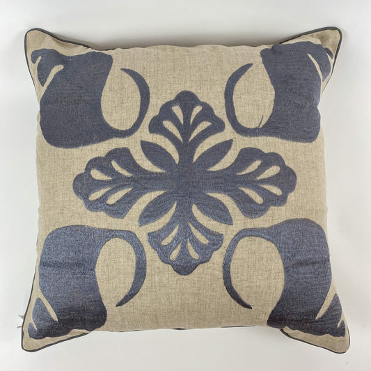 Lanikai Square Embroidered Pillow Cover | Turbo Shell | Various Embroidery Colors