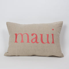 Reverse Text Aloha/Maui -  Coral